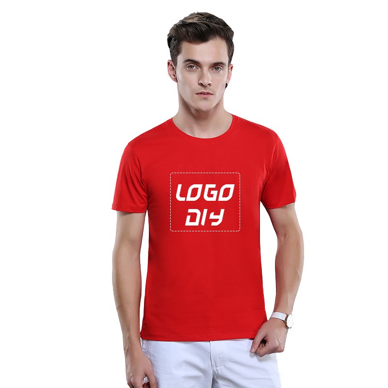 A grade quality plain mercerized cotton round neck t shirt for men and women cut fit t shirt anti-Shrink