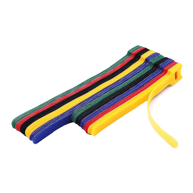 Nylon Polyester Cat Shaped Colorful 12*100 150 200 250 300 400 mm T Shape Self-Adhesive Hook & Loop Cable Tie Strap Fastener