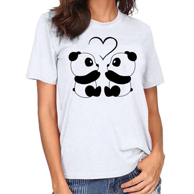 Dark Green Custom Printed T-Shirts Women Pure Cotton Jersey Plus Sizes Simple Threaded Neck Daily Casual Wear Logo Online Sale