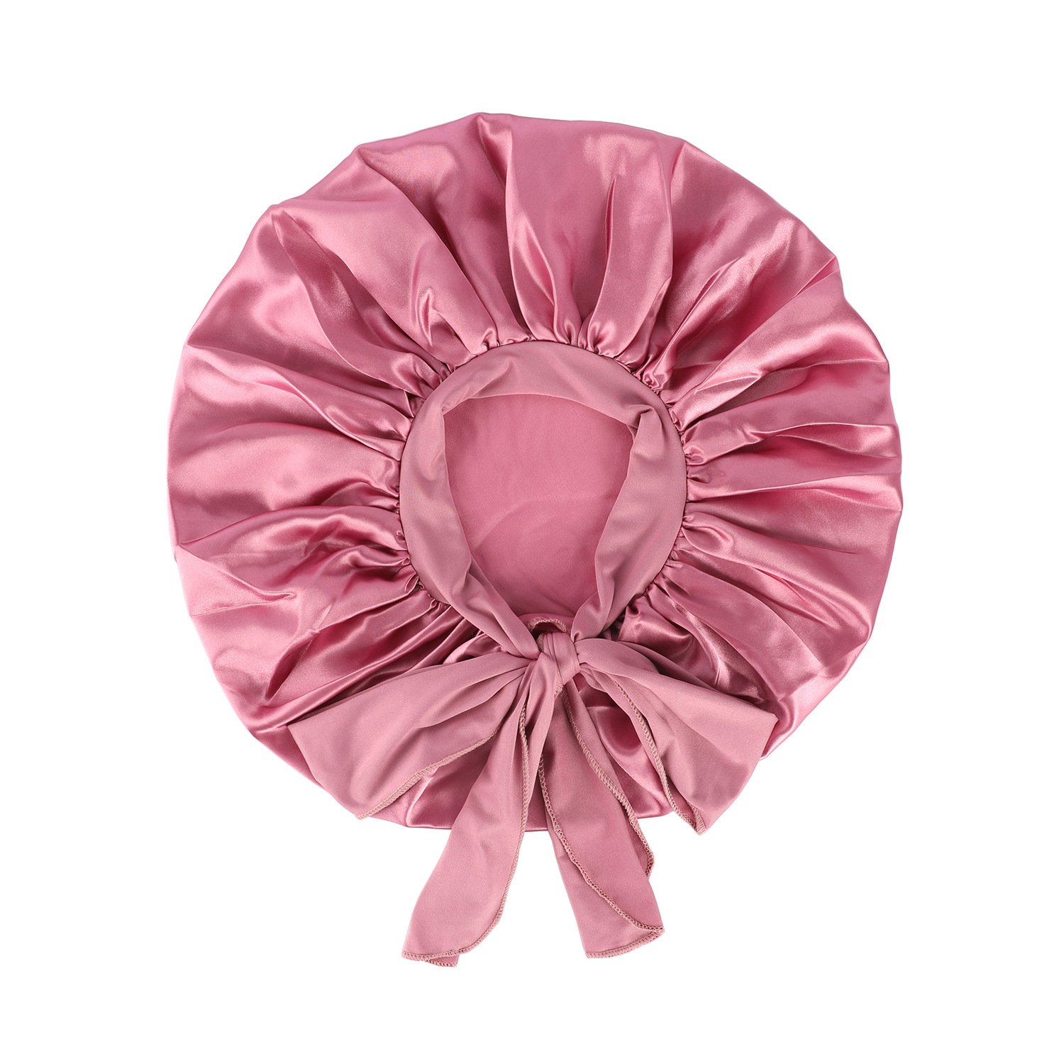 High Quality Extra Large Sleeping Cap Women Hair Care Silk Satin Bonnets With Elastic Head Wrap Tie Band