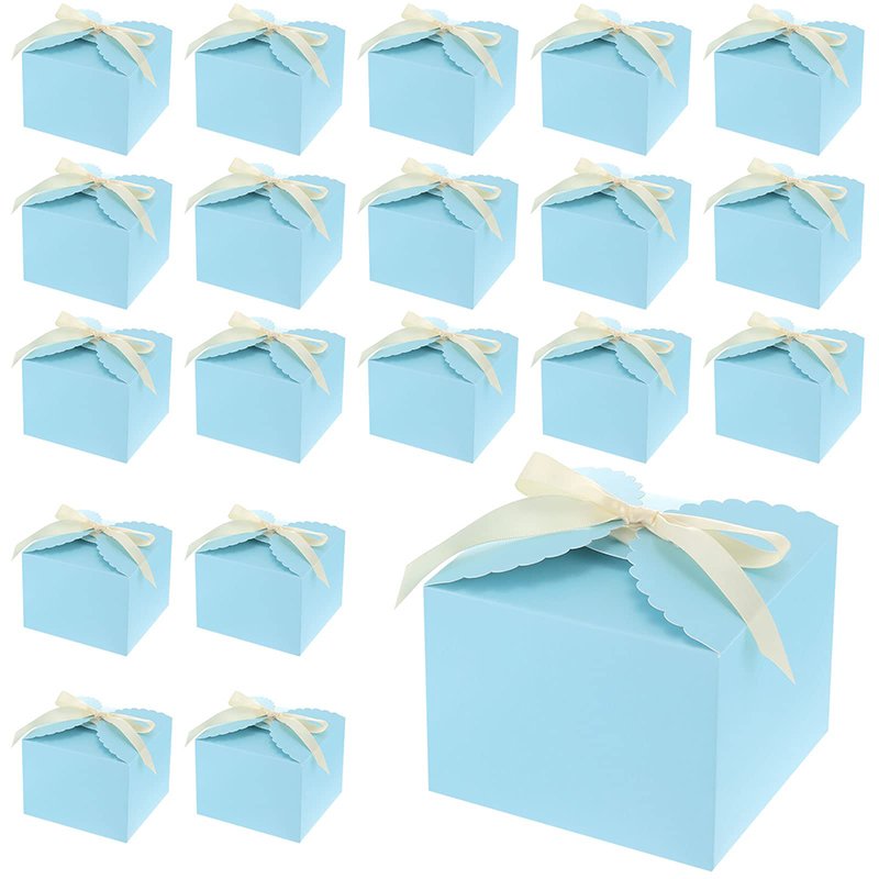 Pink box packaging for gift paper foldable gift box satin rope bow tie packing paper box