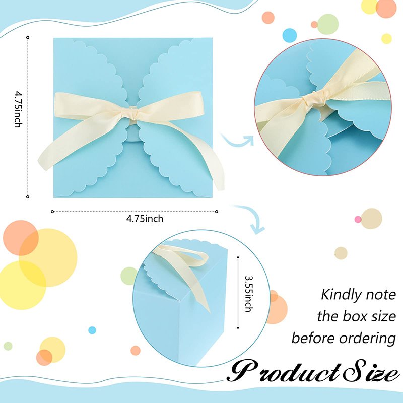 Pink box packaging for gift paper foldable gift box satin rope bow tie packing paper box