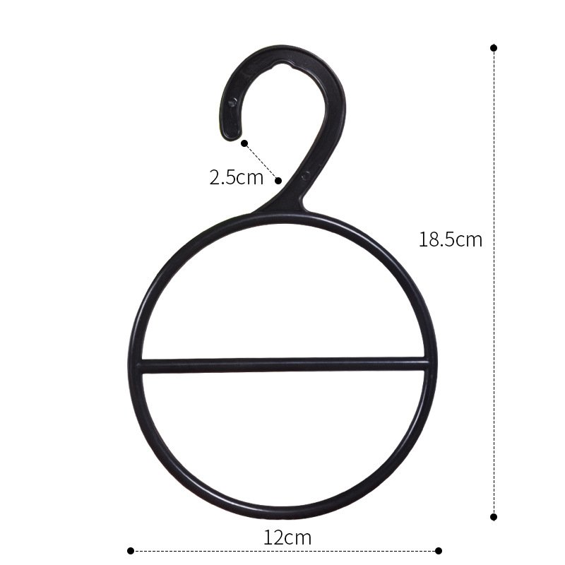 Oval Plastic Scarf Display Ring Non-Slip Hijab Hanger with Tie Belt Holder for Scarf Rack or Garment Accessories