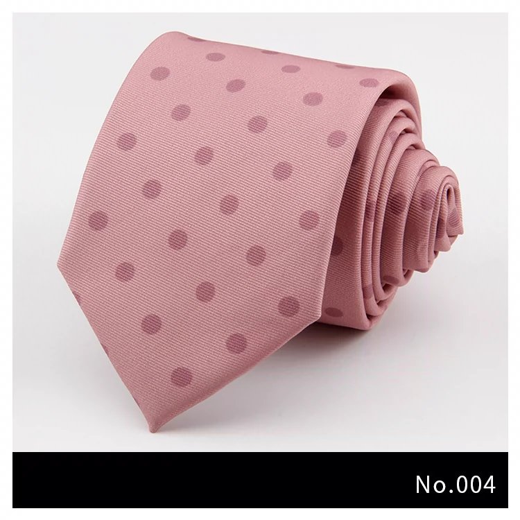 Wholesale Custom 100% Polyester Men's Business Ties Polka Dot Logo Fashion Accessories