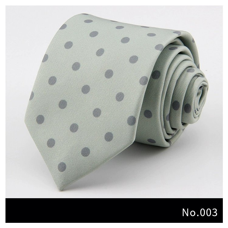 Wholesale Custom 100% Polyester Men's Business Ties Polka Dot Logo Fashion Accessories