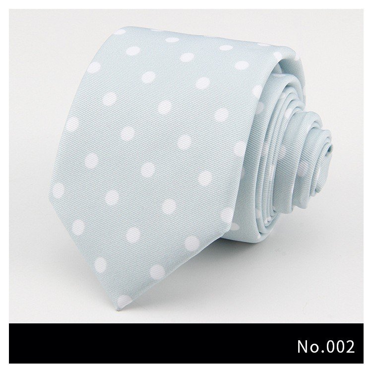 Wholesale Custom 100% Polyester Men's Business Ties Polka Dot Logo Fashion Accessories