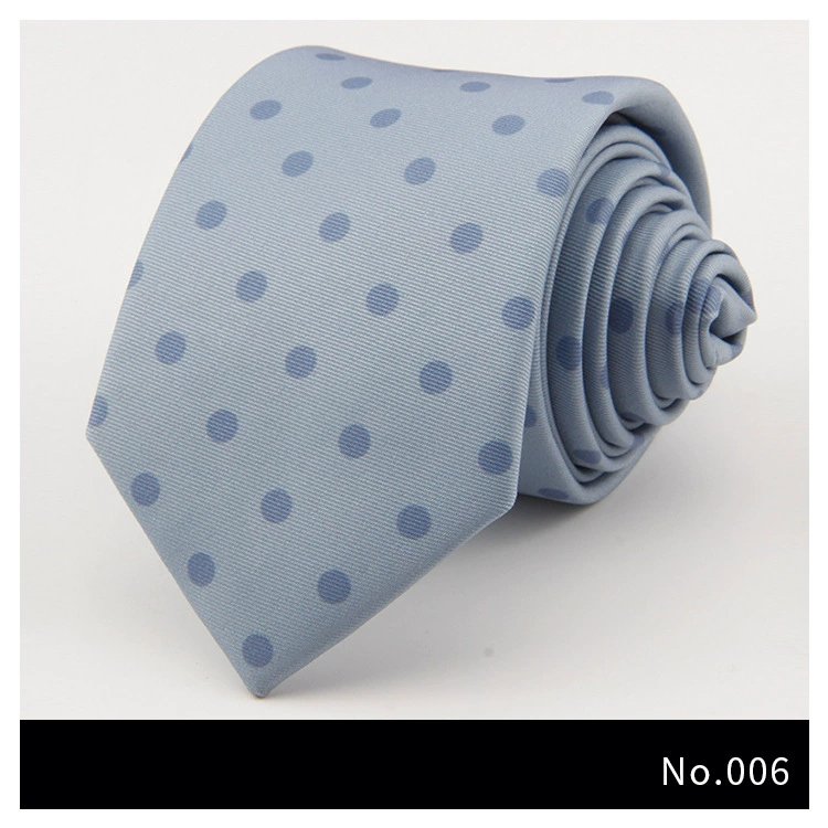 Wholesale Custom 100% Polyester Men's Business Ties Polka Dot Logo Fashion Accessories