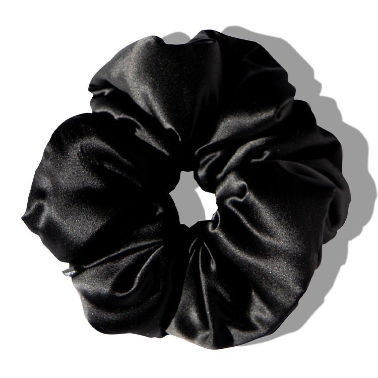 Factory new design custom logo hair ties large soft PP cotton filled scrunchy satin silk pillow scrunchies
