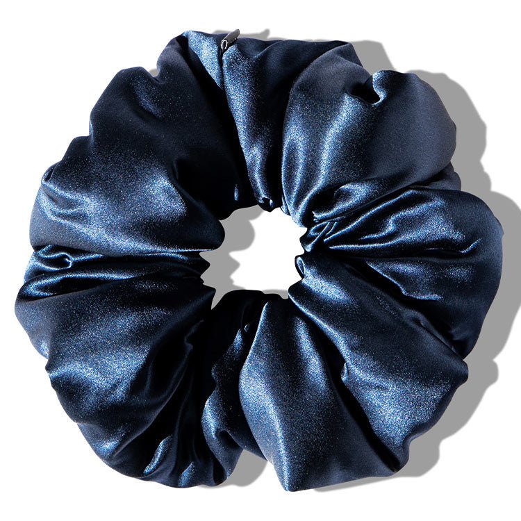 Factory new design custom logo hair ties large soft PP cotton filled scrunchy satin silk pillow scrunchies