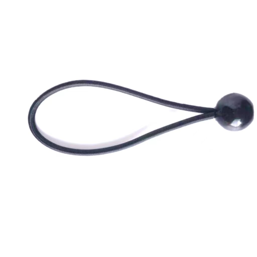 custom length mini bungee cord high quality elastic black rubber ball bungee cord with ball for tarp canopy tie down