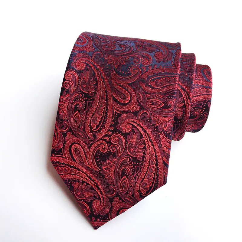 2023 High Quality Embroidered Fashion Polyester Trendy Customized Silk Suit Accessories Label Tie For Men