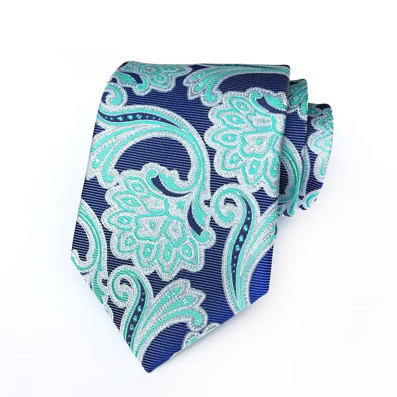 2023 High Quality Embroidered Fashion Polyester Trendy Customized Silk Suit Accessories Label Tie For Men