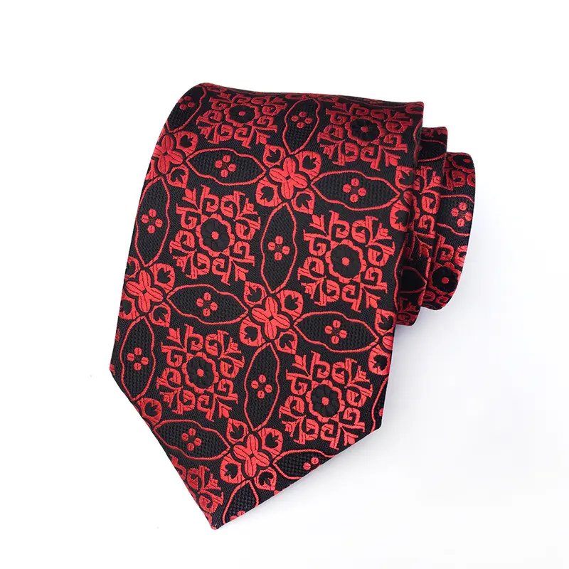 2023 High Quality Embroidered Fashion Polyester Trendy Customized Silk Suit Accessories Label Tie For Men