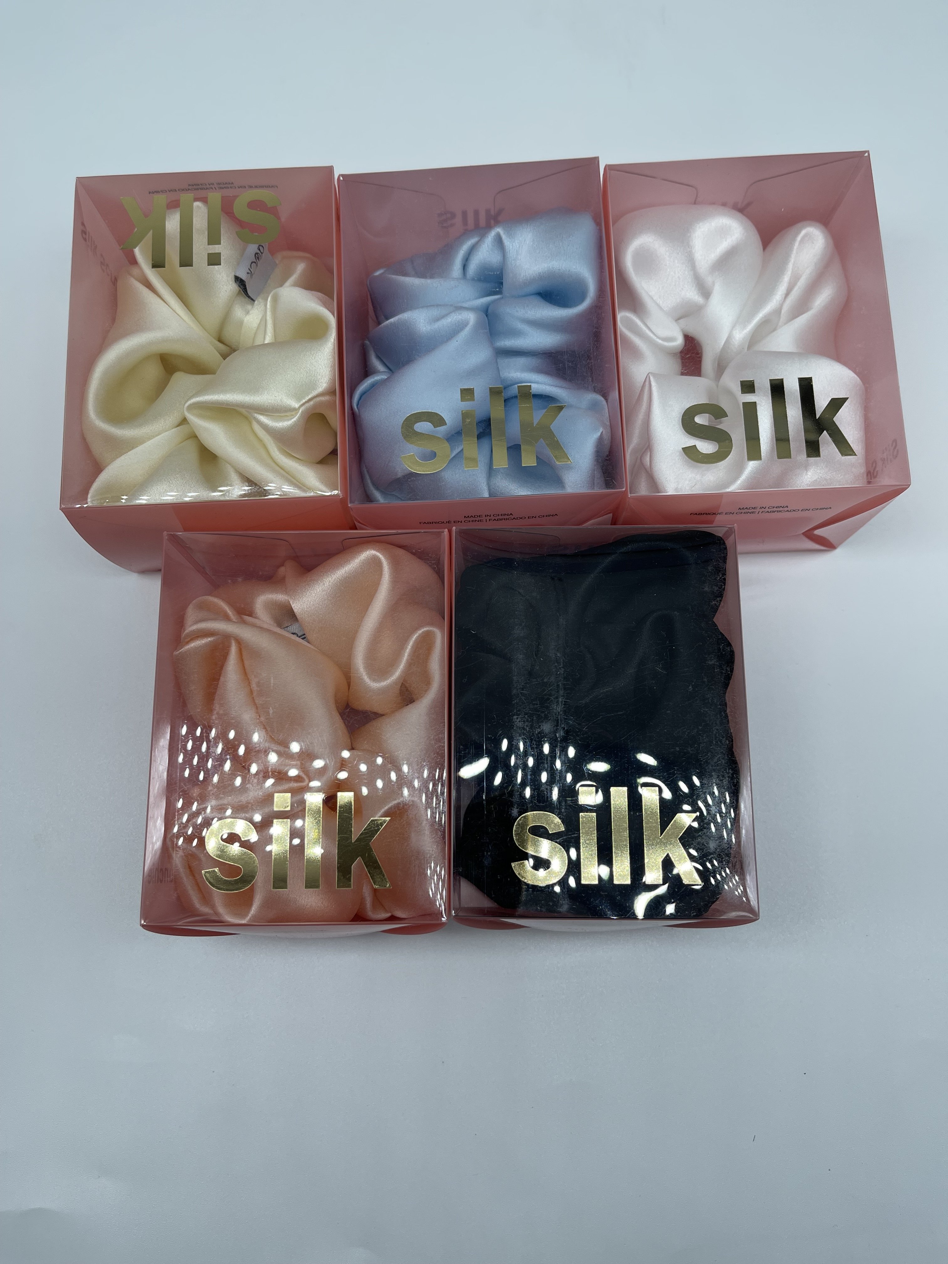 16momme Large Silk Elastic Hair Bands Multi Color 100% pure Silk Hair Scrunchies