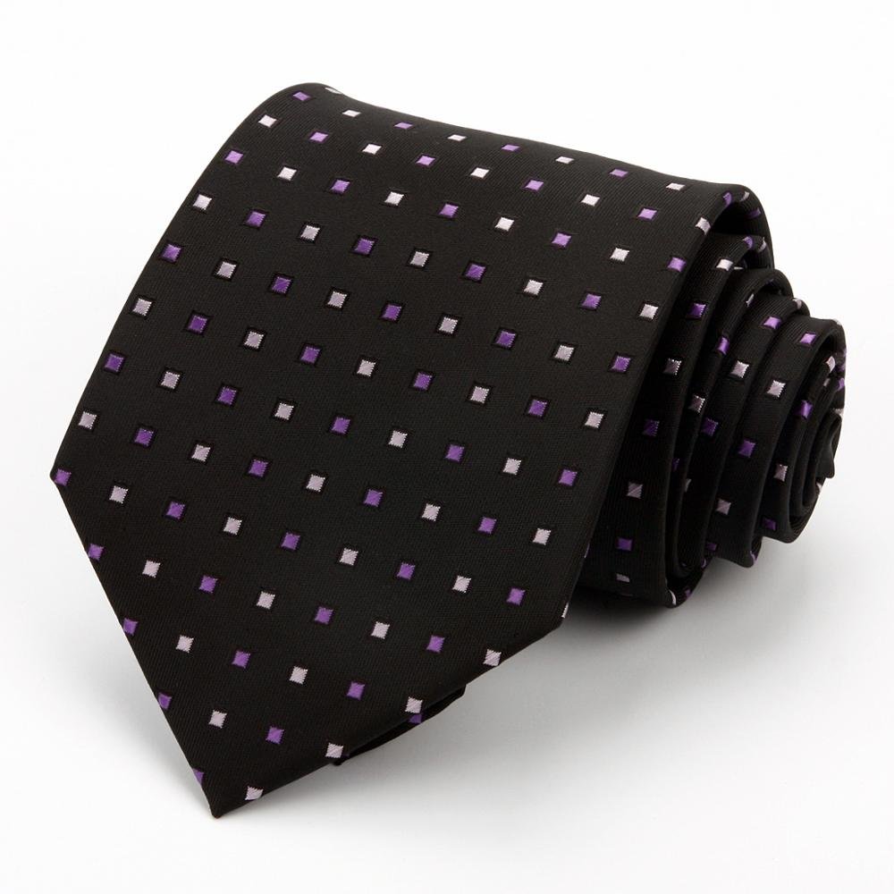 Hamocigia High Quality Microfiber Custom Geometric Design Woven Mens Neckties