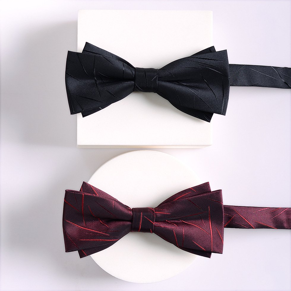 2024 new design business classic party wedding groom polyester men bow tie for suit shirt