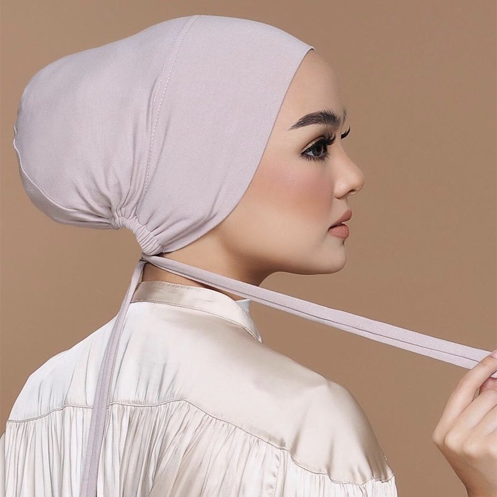 Hot Islamic Muslim Newest Design Pure color modal jersey stretch bottoming undercap tie-rope adjustable headscarf innercap