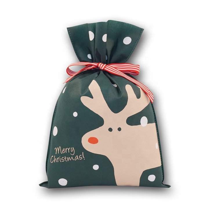 Wholesale Cheap Design Gift Packing Bags Printed Your Own Logo Christmas Party Decoration Customer Gift Bags