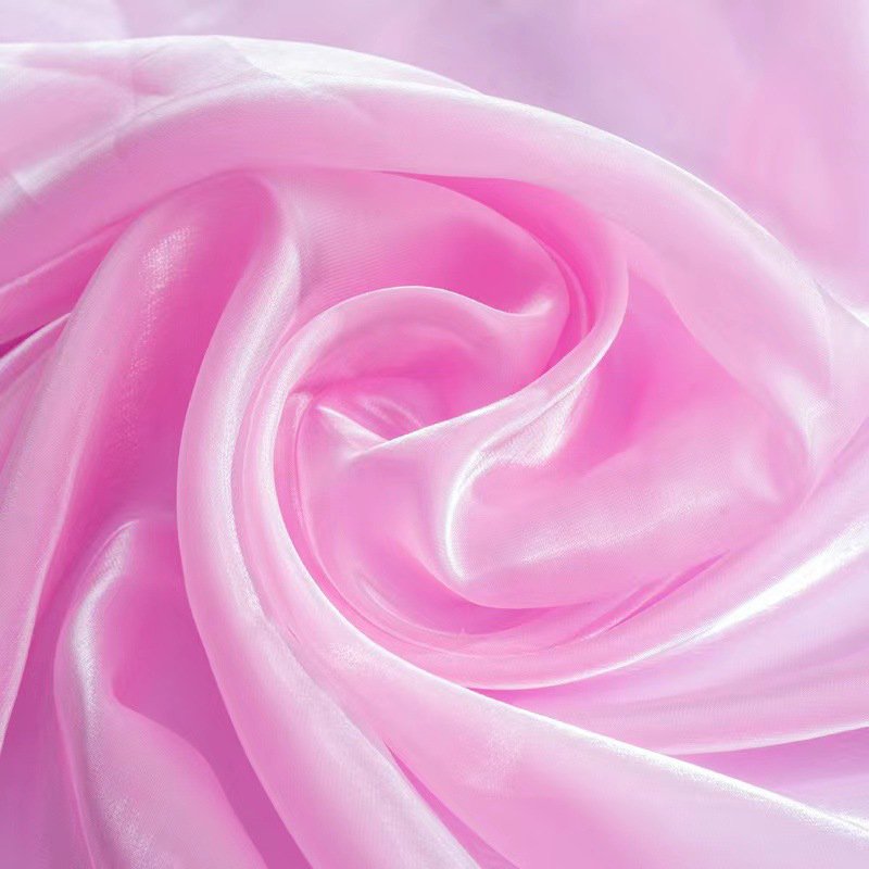 100% Polyester Embroidered Silk Organza Fabric Used For Dress Clothing