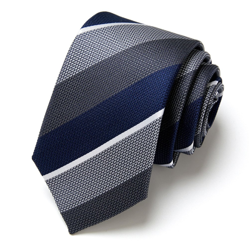 Hot Sell Stock Neck Ties Supplier Male Neckties Wholesale Striped Mens Polyester Ties For Men's Wedding Decoration