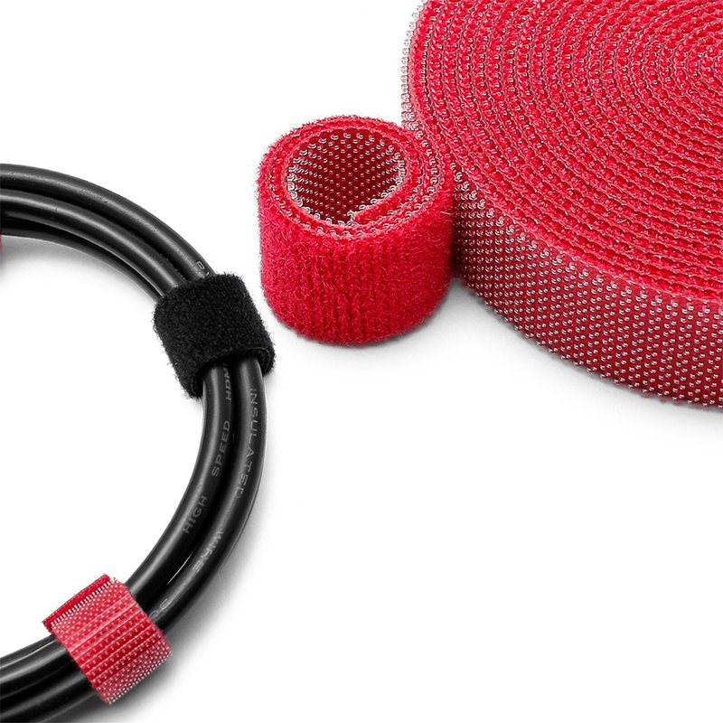 Cable Tie Roll Hook and Loop Reusable Fastening Tape Nylon Wire Cord Straps
