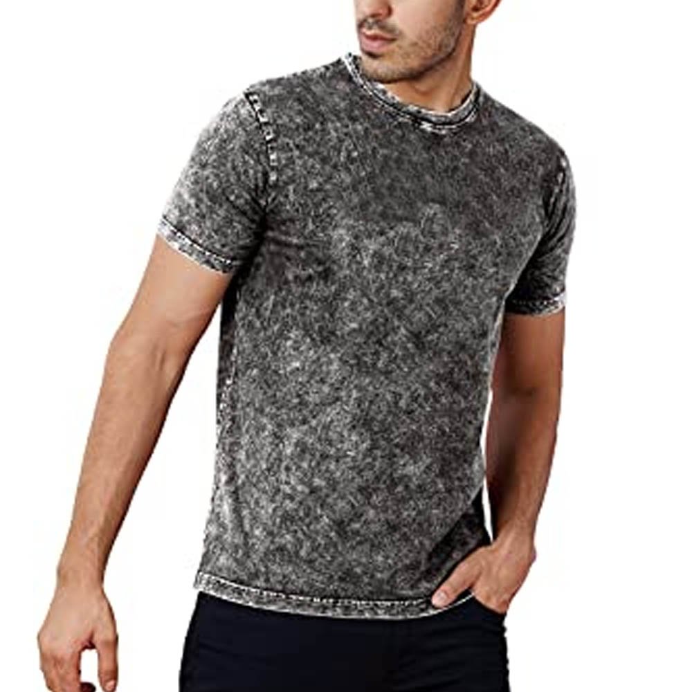 Men's Acid Wash Tee Shirts Wholesale Custom Wholesale Oversized Tshirt Hot Sell Acid-Washed Street 100 Cotton Tie Dye T Shirt