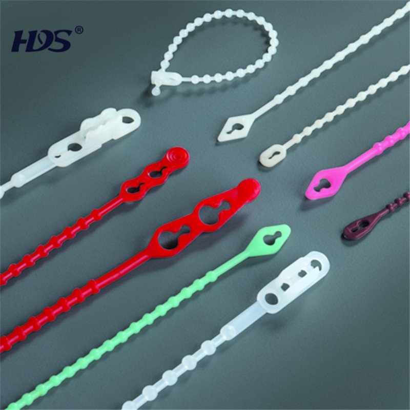 HDS high quality kont ball type PE cable tie zip tie HDS-100 100pcs/bag