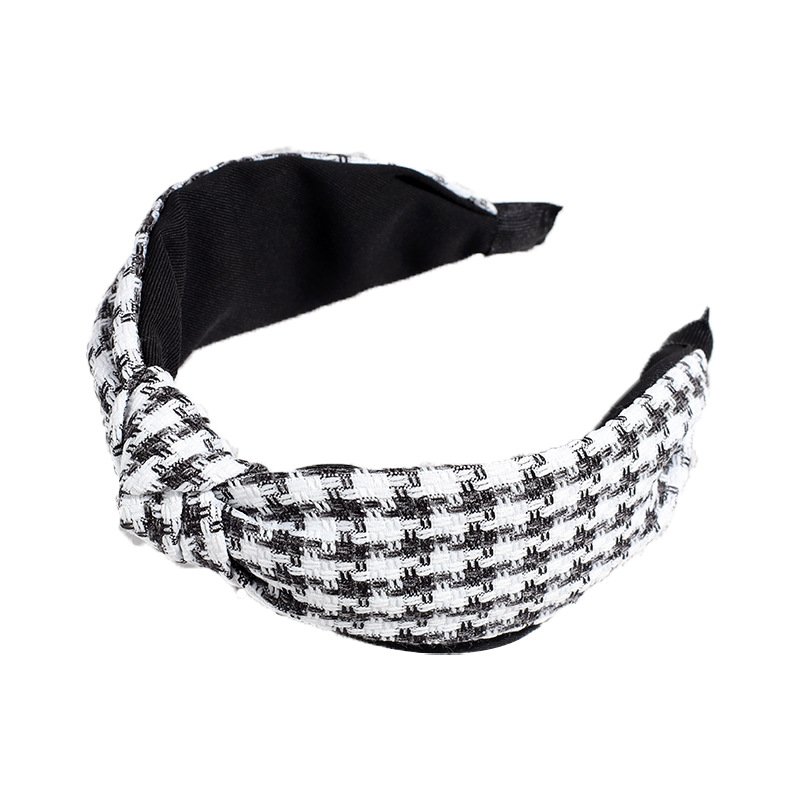 Banda Para El Cabello Classic Houndstooth Knot Headband Girl's Makeup Spa Hairbands Women Fashion Designer Hair Accessories