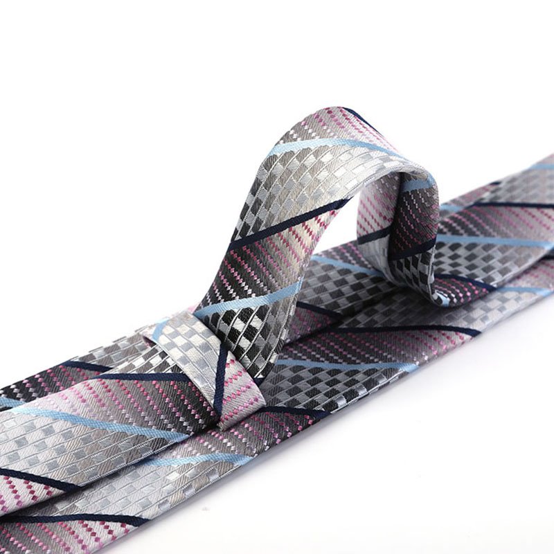 Tie Business Casual Professional Tie Polyester Silk Jacquard Stripe Neck Ties