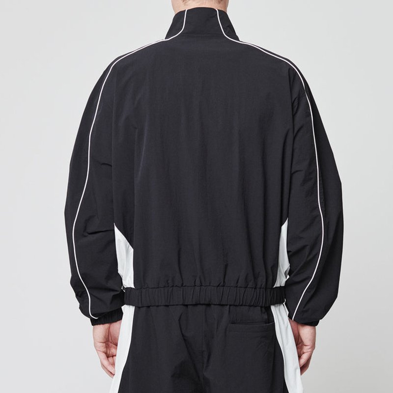 Custom Patchwork Sports Tracksuits Zip Up Nylon Jacket Mens Shorts Gym Sets Embroidered Nylon Tracksuit With Zip For Men