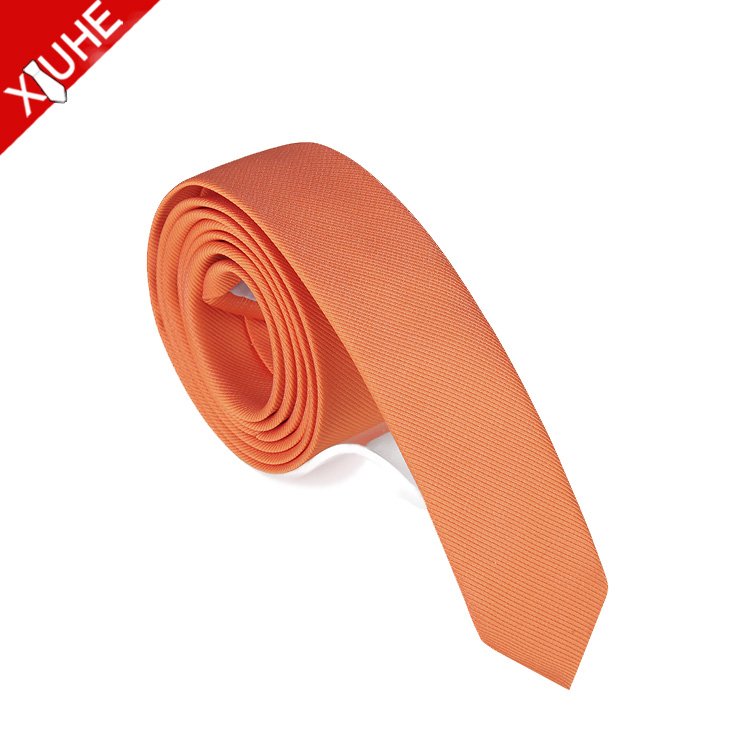 Green Color Thin Tie Solid Color Slim Necktie Microfiber Polyester Custom Mens Ties