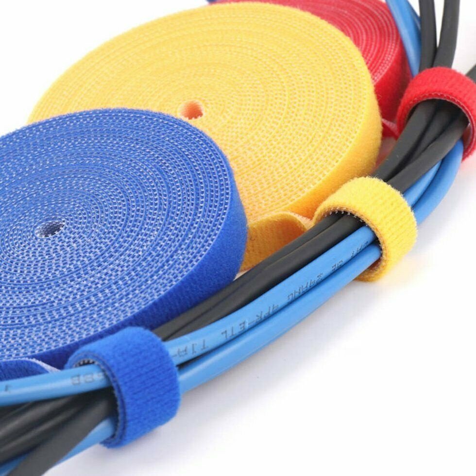 Self grip 1" Back to back double side hook and loop roll cable ties