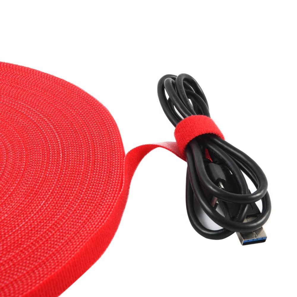 Self grip 1" Back to back double side hook and loop roll cable ties
