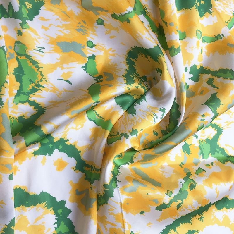 Low MOQ Tie Dye Designs Digital Print Polyester Soft Smooth Satin Chiffon for Clothing