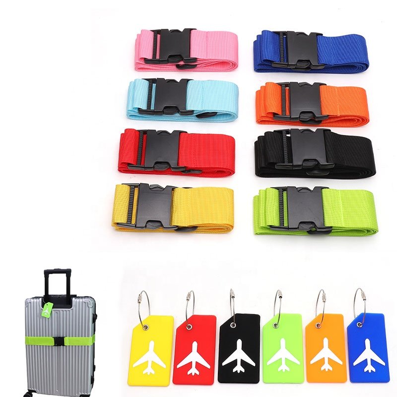 bulk luggage strap black luggage straps suitcase belts personalized Business Travel Card Luggage Tags Strap