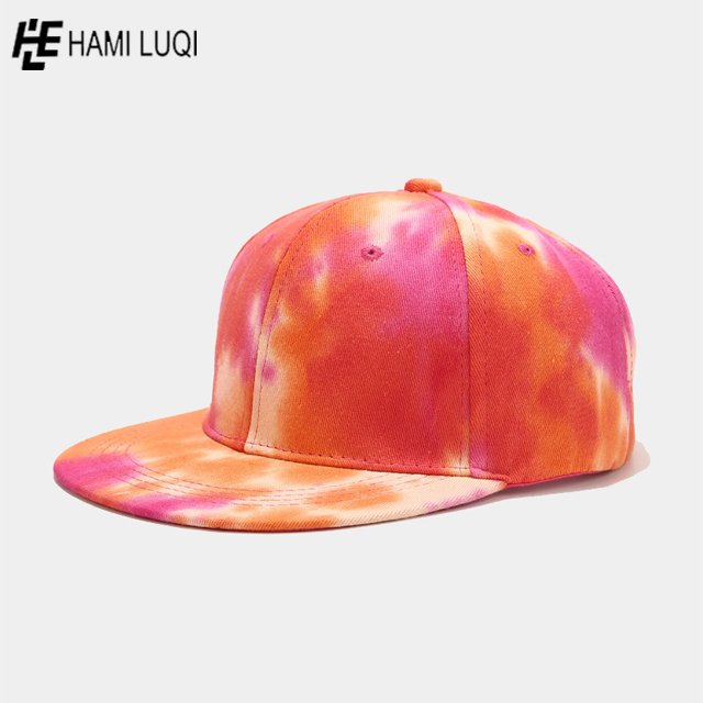 Men's Fashion Boy Adjustable Tie Dyed Baseball Caps Snapback Hats Eco-friendly Bonnets Customized Outdoor Unisex Adults Image PK