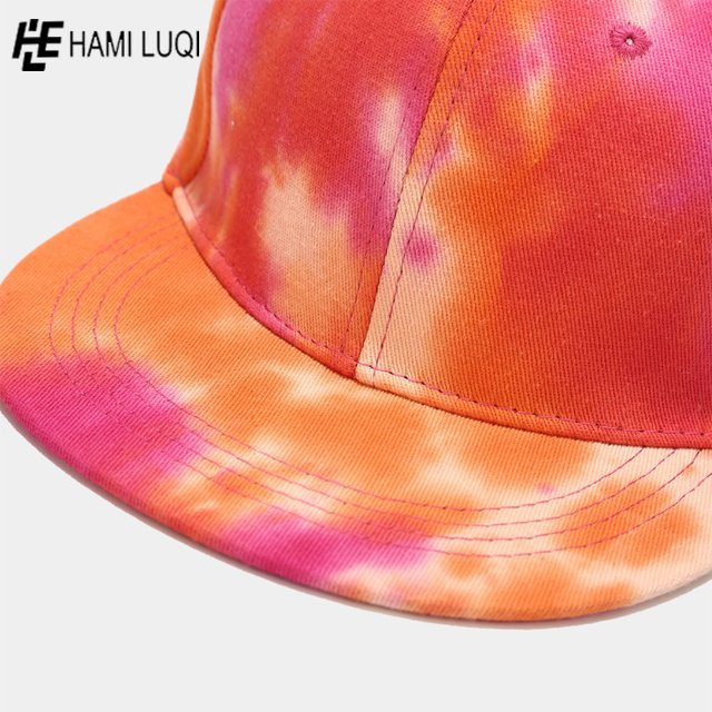 Men's Fashion Boy Adjustable Tie Dyed Baseball Caps Snapback Hats Eco-friendly Bonnets Customized Outdoor Unisex Adults Image PK