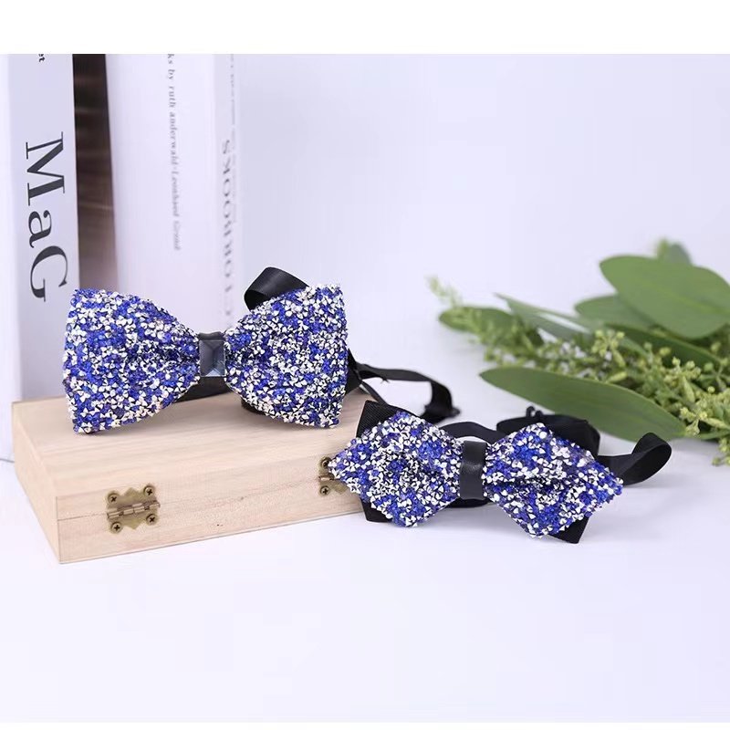Luxury party wedding bowtie high quality rhinestone butterfly diamond bow tie