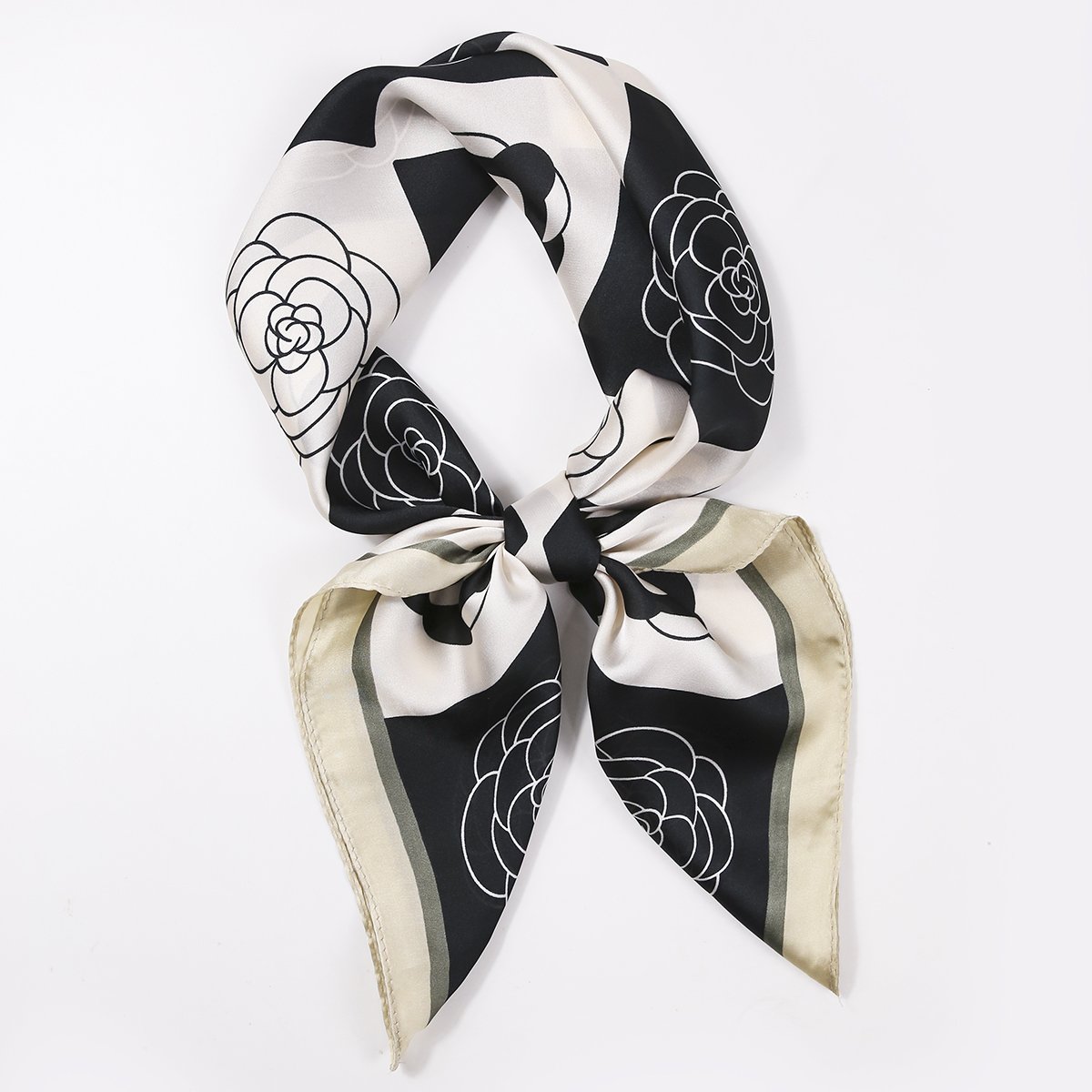 Manufacturer 1026G Women's Stylish Square Neck Scarves 70cm/27in Designer Custom Printing Luxury Brand Head Hair Ties Silk Scarf