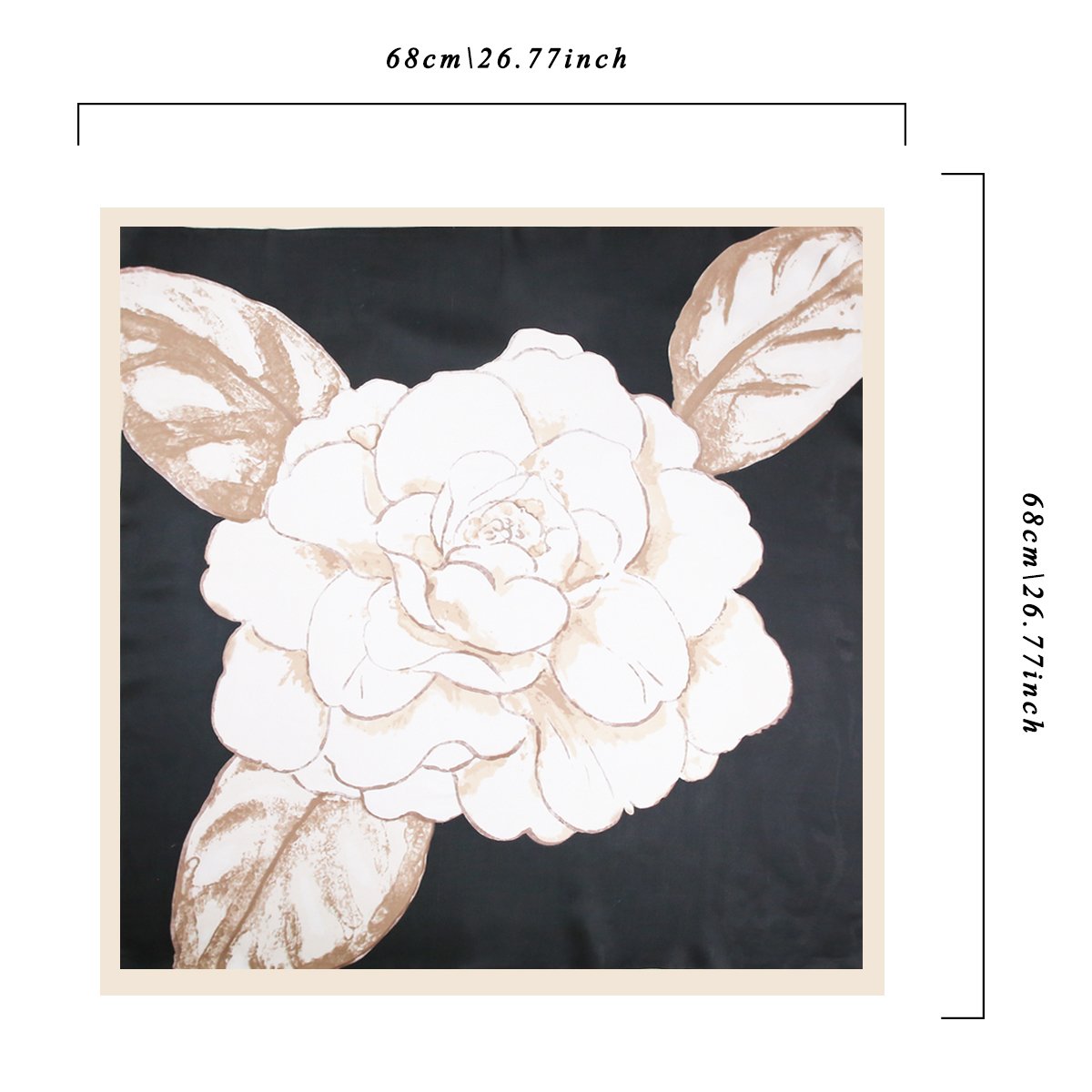 Manufacturer 1026G Women's Stylish Square Neck Scarves 70cm/27in Designer Custom Printing Luxury Brand Head Hair Ties Silk Scarf