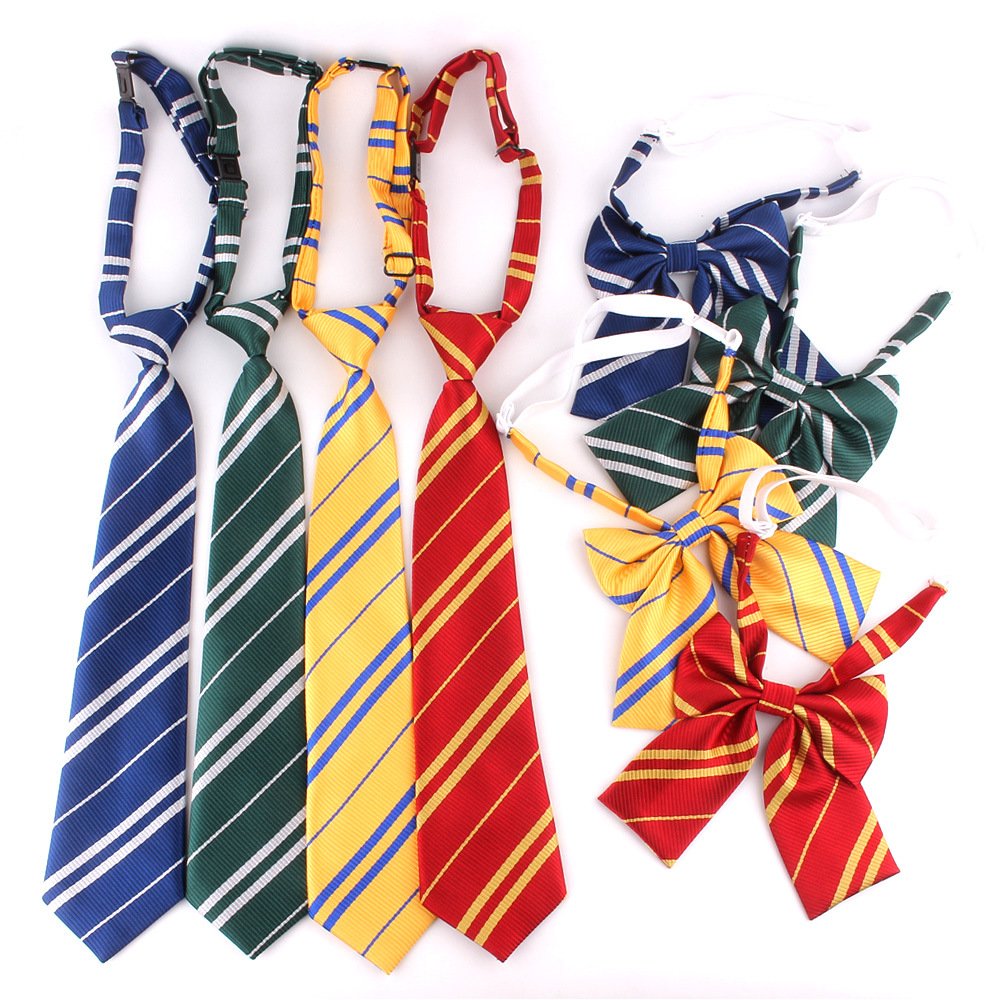Factory Direct Sale Red Striped Man Bow Tie Necktie Set For Students Jk Uniform Casual Skinny Jacquard For Man
