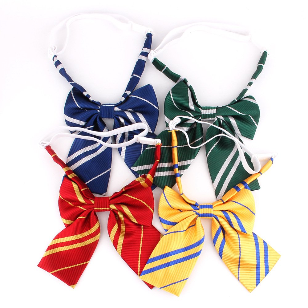 Factory Direct Sale Red Striped Man Bow Tie Necktie Set For Students Jk Uniform Casual Skinny Jacquard For Man