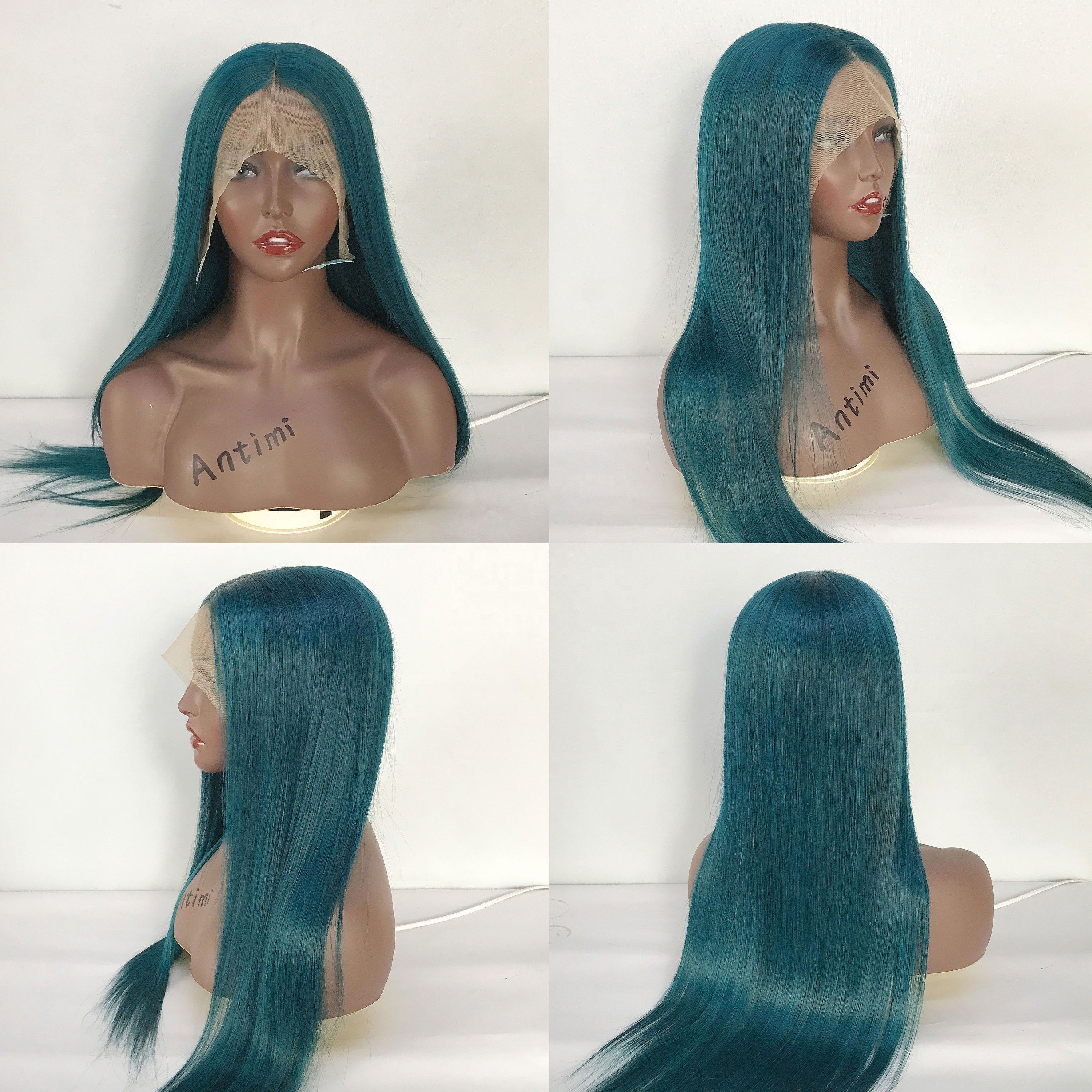 Xuchang Longguan Human Hair Neon Pink straight Vietnamese raw hair 13x4 Lace Front Wigs For Black Women