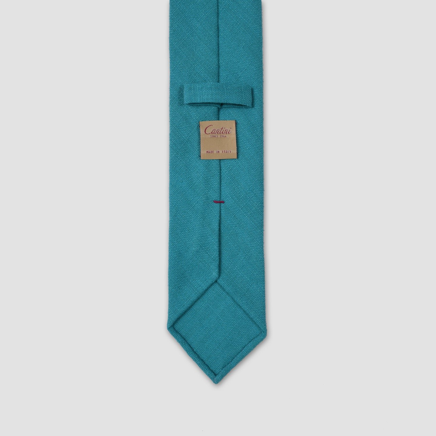 Tailored Bespoke Bottle Blue Linen Tie - Italian Artisan Craft Product - Elegance for Formal Occasions
