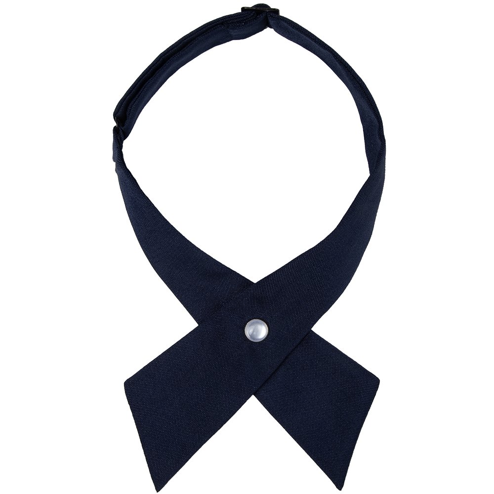Novelty Cheap Solid Color Crossover Polyester Bow Ties Female Students Cross Bowtie