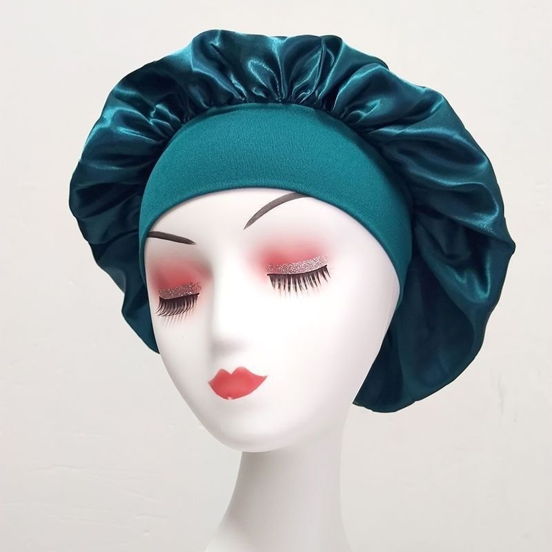 Satin Silk Bonnet Hair Bonnet for Sleeping Black Bonnet for Women Curly Hair Jumbo Sleep Cap