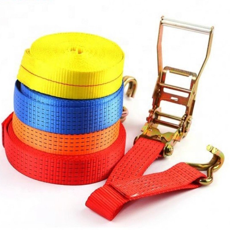 Multi function heavy duty webbing tie down straps cam buckle ratchet lashing belt car logistic strap