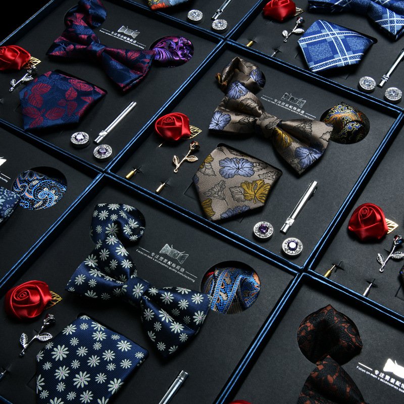 Original 8cm Natural Tie Handmade Logo Fashion Men's Tie Multicolor Men's Jacquard Tie Business Dress Casual Party