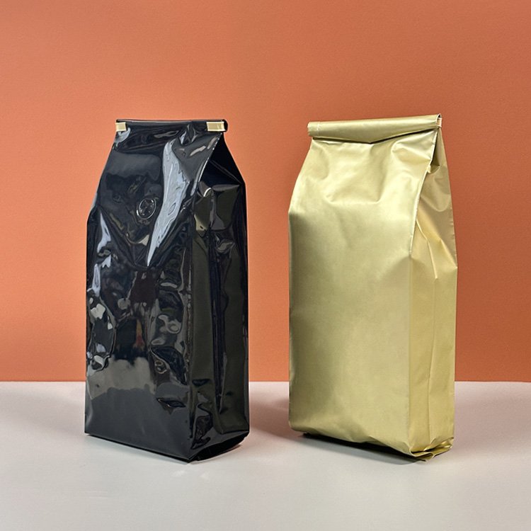 Biodegradable Compostable 250g 1kg Tin Tie Flat Bottom Coffee White Kraft Paper Pouch Packaging Tea Coffee Bean Bag With Valve