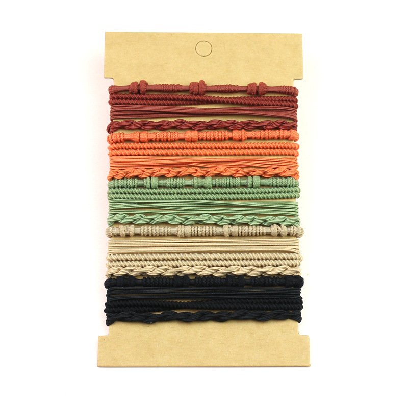 Hot style female woven braided vintage headband bracelet rubber band head rope hair rope elastic hair ties